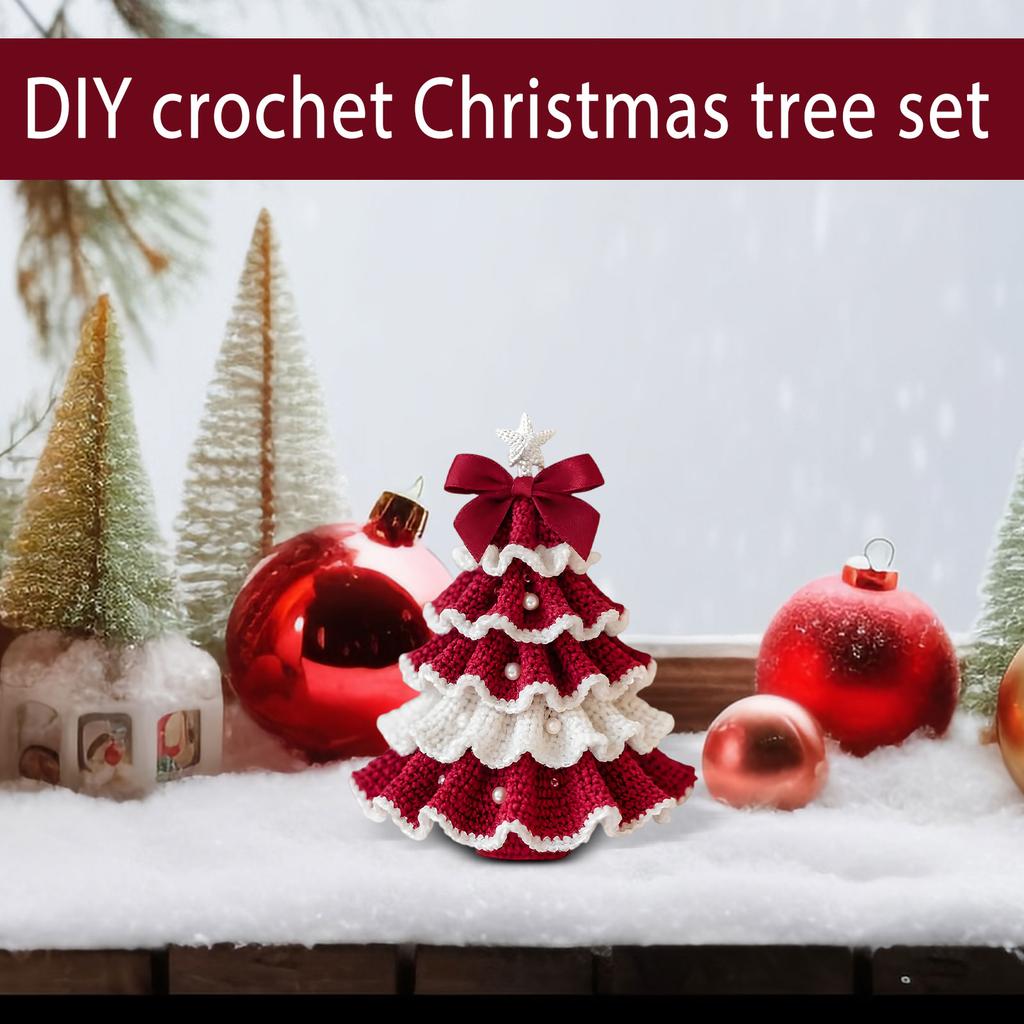 DIY Crochet Christmas Tree Kit  Handmade Holiday Decoration Set