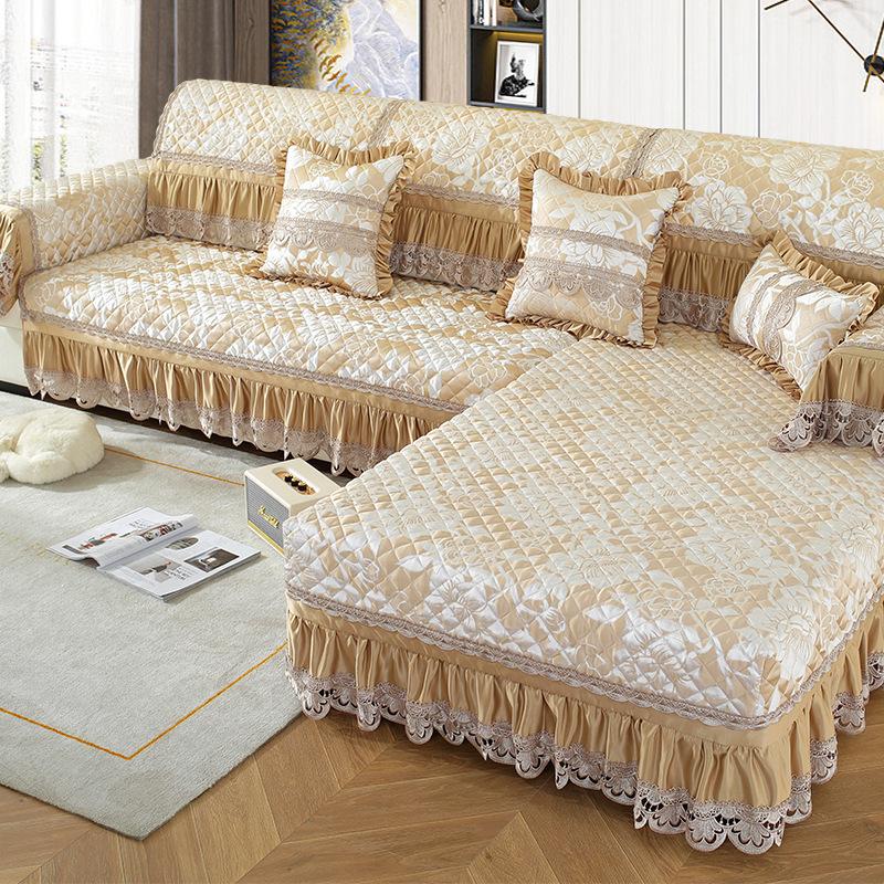 

Синяя диванная подушка Four Seasons, универсальное жаккардовое нескользящее полотенце для дивана 45*45 шампанского