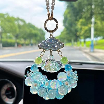 Animal Car Ornament Swing Charm Pendant For Truck Mirror Car Charm With Bead Whale Shape For Auto Truck Travel Camper