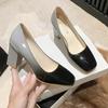Women High Heels Chunky Shoes Sexy Ankle Dress Shoes 2024 Winter New Designer Brand Shoes Square Toe Party Pumps Femme Zapatos