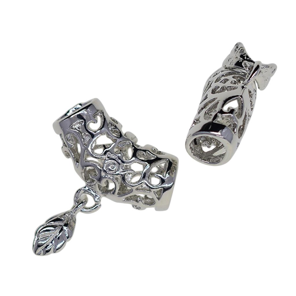 6pcs Leaf Pinch Bails Platinum Plated Chain Holder DIY Jewelry Findings