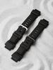 Zamienny żywiczny pasek do zegarka dla i srebrna klamra z [Zealbeaty] PRG-270/250/500 PRW-2500/3500 (Czarna baza, 18mm)