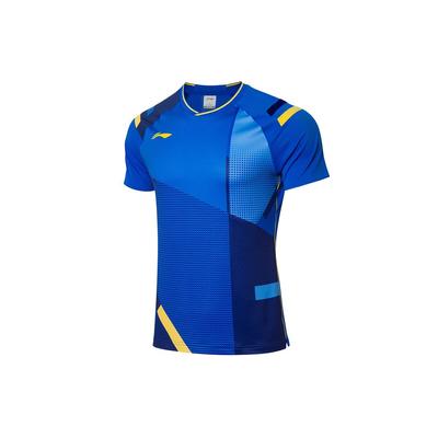 Quick-Dry Cool Professional Competition Short Sleeve T-Shirt Men Tops Blue AAYR009-3