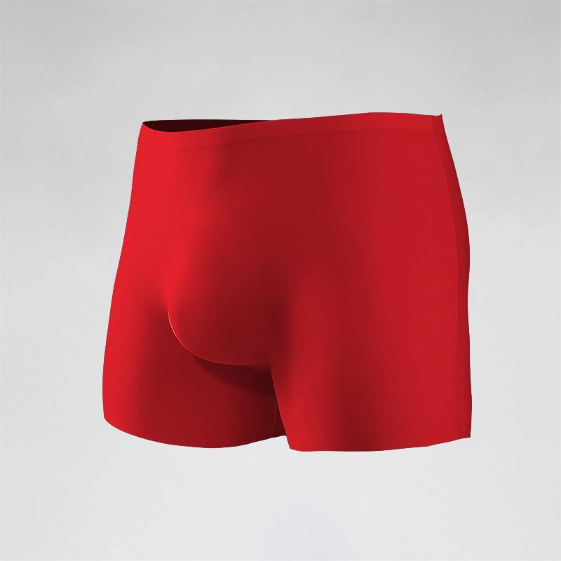 Men's 3D Molded Ice Silk Seamless Boxer Briefs - Lightweight Extended Sport Trunks