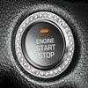 Auto Motor Startknopf Abdeckung, Auto Ein-Knopf-Start Diamant Zierring Knopf Strass