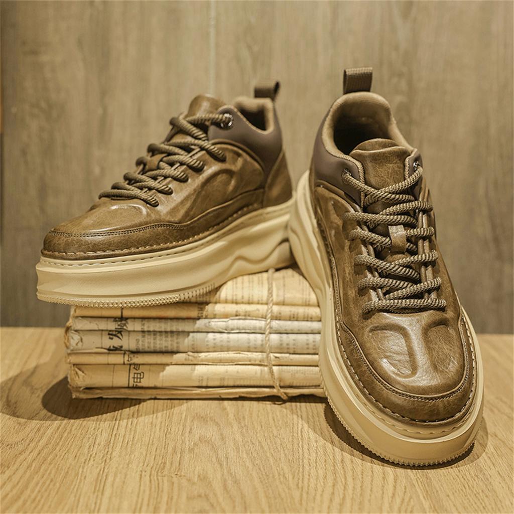 New thick-soled heightening sports and leisure board shoes retro British shoes