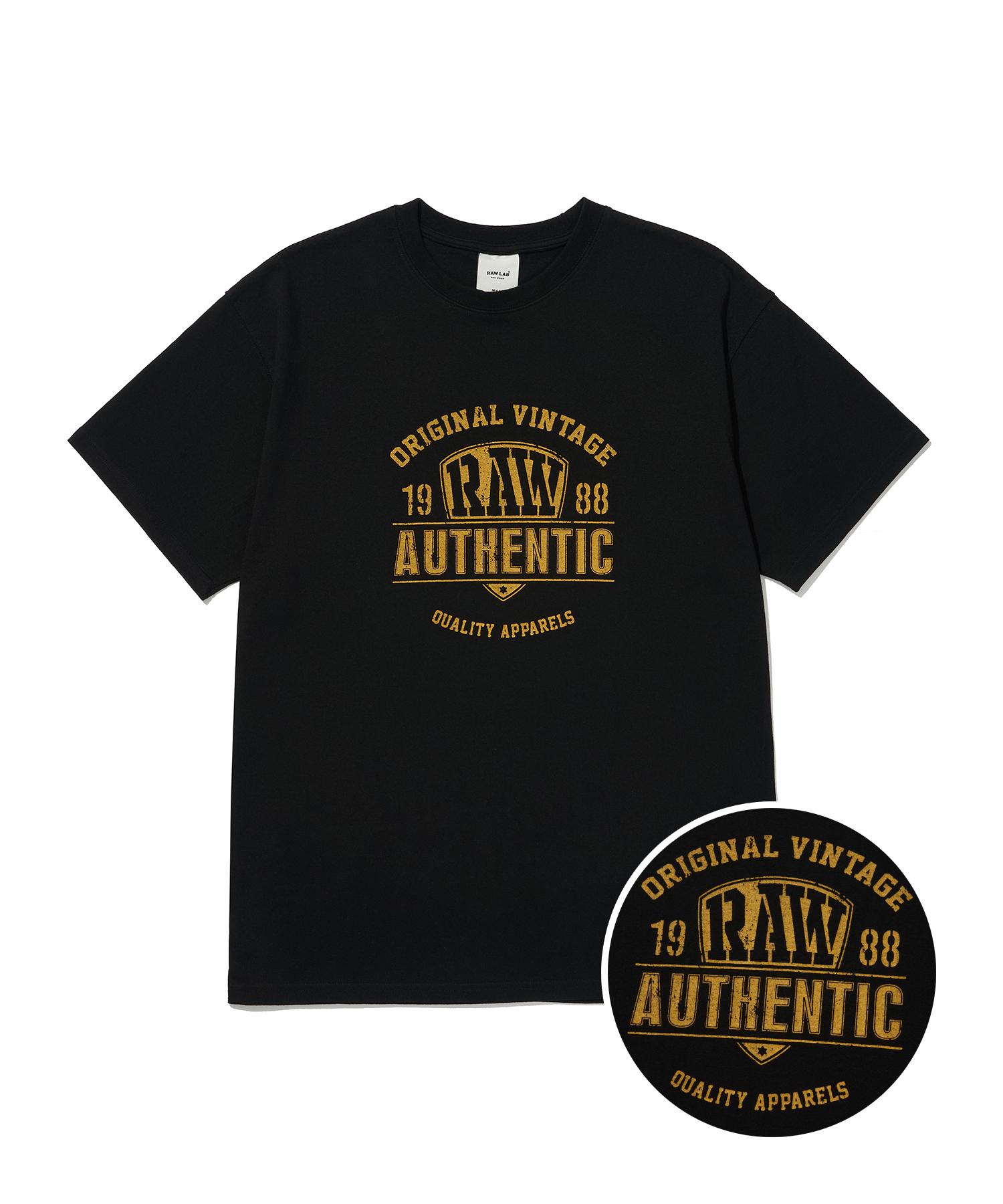 Row Lab Raw Authentic Logo Short Sleeve T-Shirt (Black) L