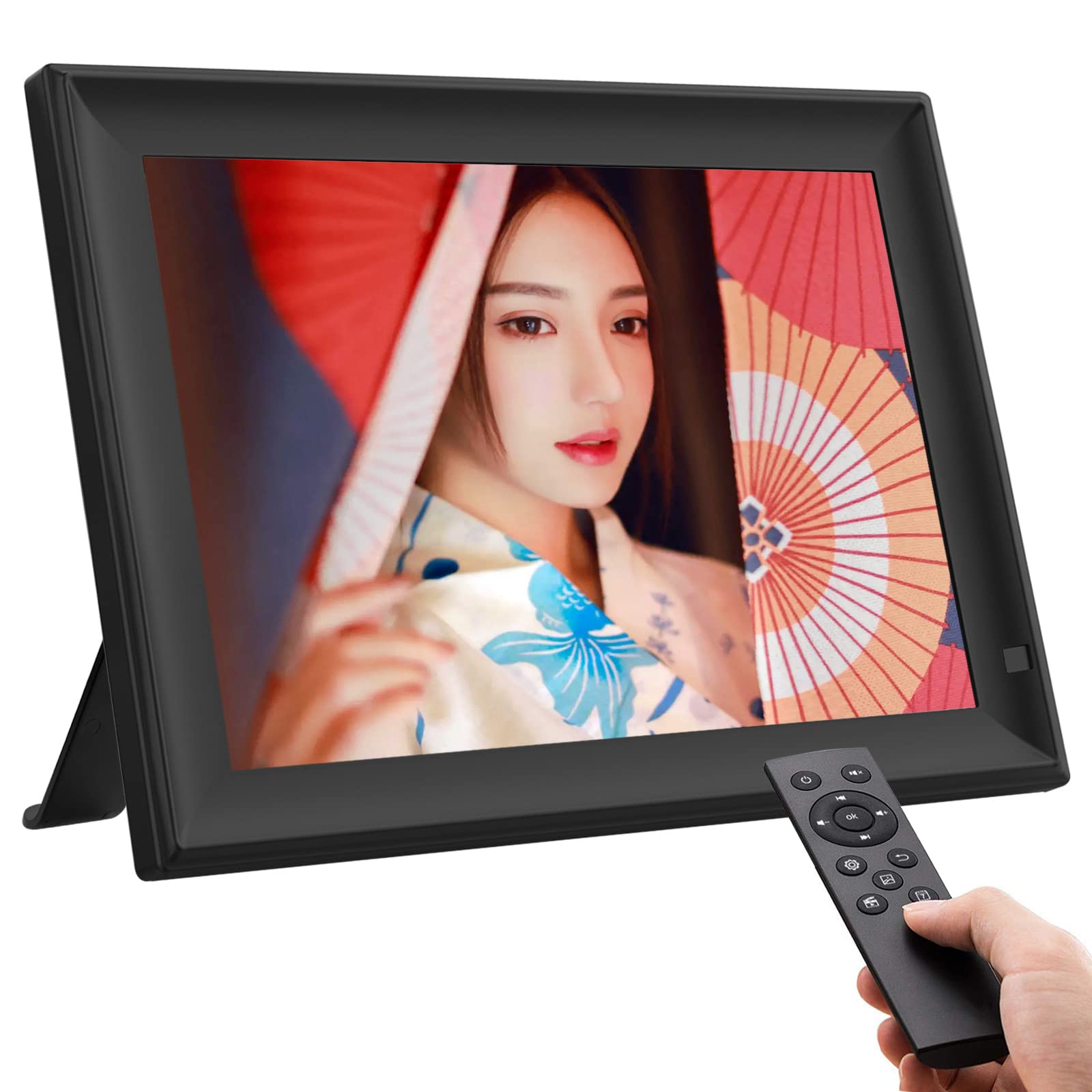 

Цифровая фоторамка дюймов Низкое энергопотребление IPS полный угол обзора Разрешение экрана 1280 x 800 Календарь в комплекте Автоматический календарь чёрный