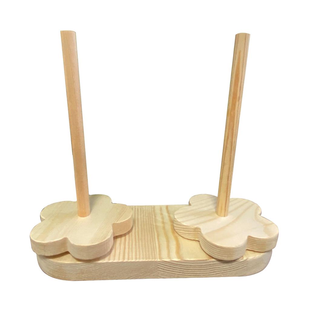 Wooden Yarn Holder Plum Blossom Wooden Spinning Yarn Holder for Wool Cotton Poly Blend