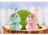 Adorable Cartoon Glow-in-the-dark Resin Rabbit Decorative Figurine For Desk