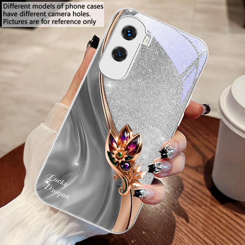Colorful gemstone pattern For Honor 30 50 50SE 70 Pro 90 200 200Pro Magic 4 5 7 Lite X9c Smart X50i Plus X9 X30 Glass Phone Case