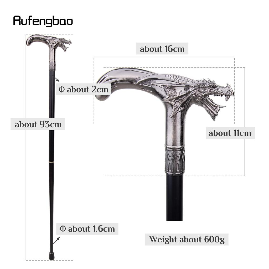 Dinosaur Lizard Walking Cane Fashion Decorative Walking Stick Gentleman Elegant Cosplay Cane Knob Crosier 93cm