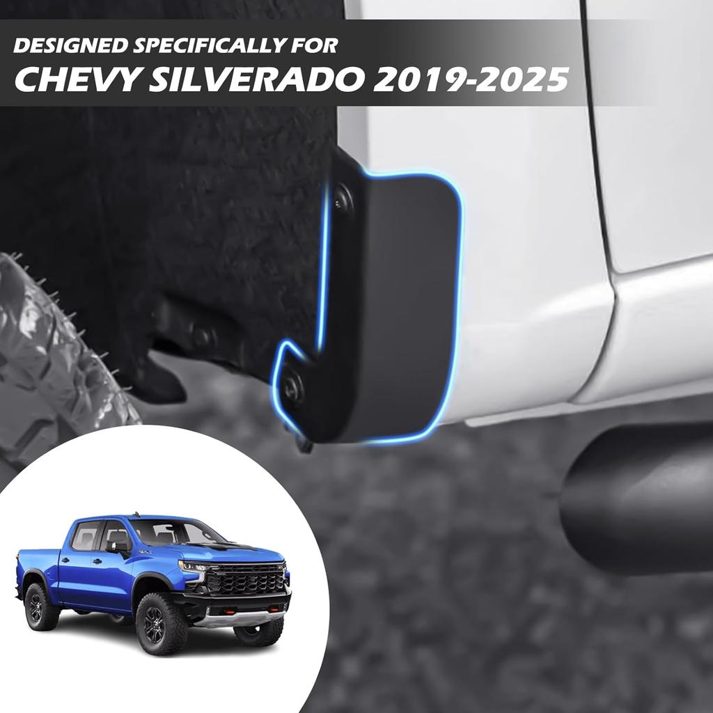 Mud Flap Delete Fit For Chevy Silverado -2026,Mud Guards Mudflaps Delete Compatible With Chevrolet Silverado 1500 Accessories -2026