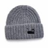 Soft Warm Beanie Hat Cat Embroidered Winter Thermal Cap New Knitted Woolen Hat  Women