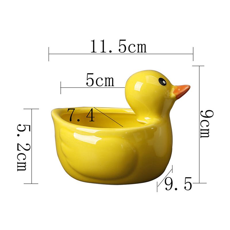 Cute Duck Flower Pot Succulent Pot Ceramics Planter Home Decor Desktop Ornaments Bonsai Plant Pot Garden Decoration