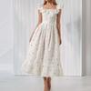 2026 Spring European American Style Women's Fashion Casual Printed Patchwork Ruffled Hem Dress