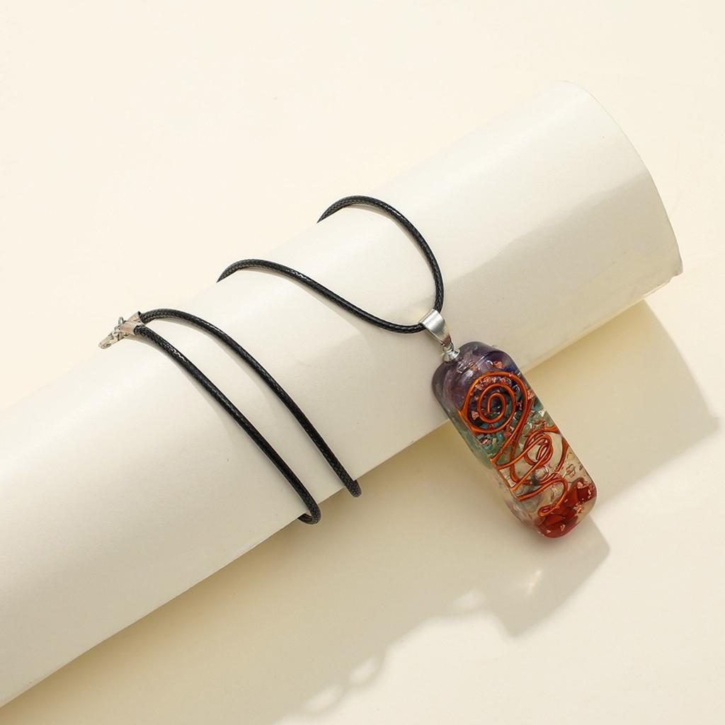 7 Chakra Necklac Jewelry  With Amethyst Crystal Necklaces Spiritual For Women Crystal Jewelry