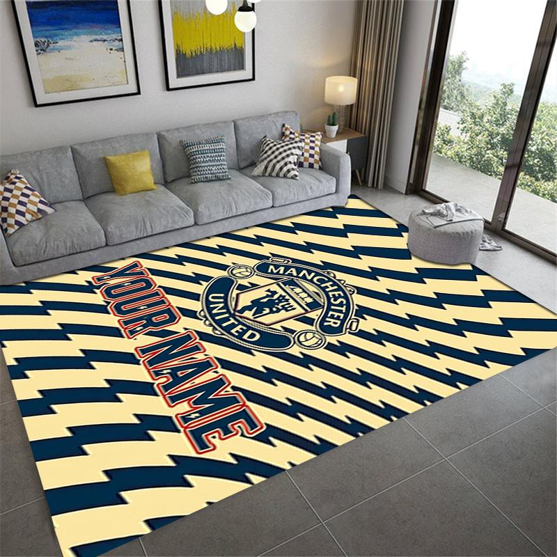 Custom Name Manchester United FC Carpet Rug for Living Room Bedroom Home Sofa Decoration,Kids Play Non-slip Floor Mat