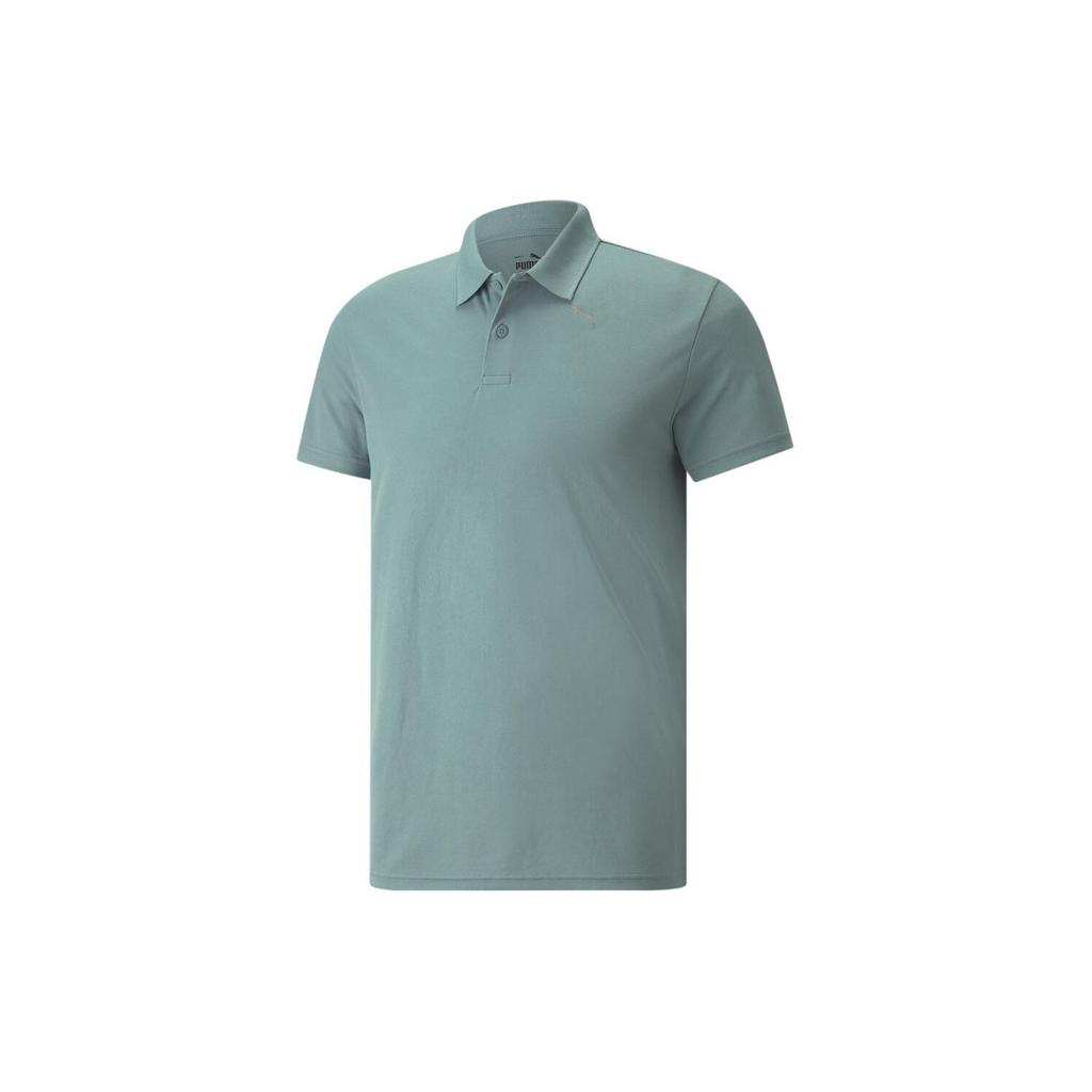 Puma Training Series Solid Color Pullover Casual Comfortable Short Sleeve Polo Shirt Men Polo Shirts Blue 521772-50
