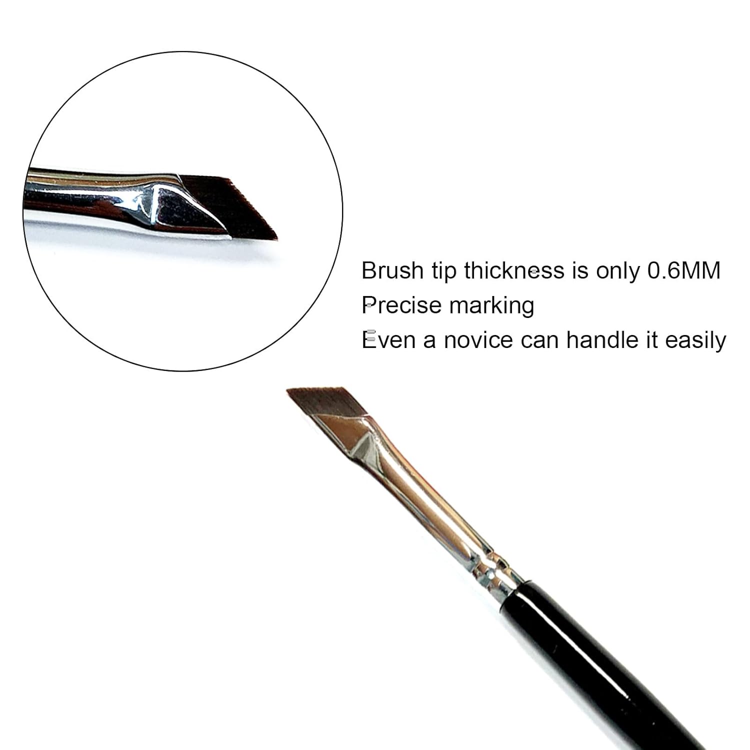 Fine Angled Eyeliner Brush, Ultra thin Precision EyeLiner Makeup Brushes Set, Fine Point Eyeliner Brush, Synthetic Bristles Eye Makeup Tool (3 Pcs)