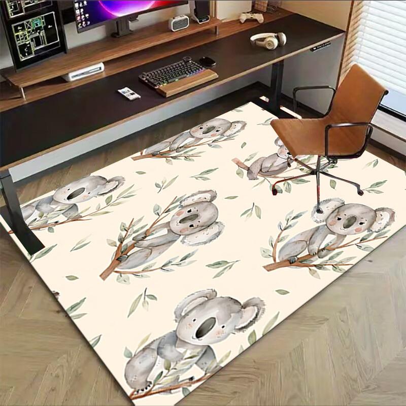 1PC Koala Leaves Anti-slip Carpet, Suitable for Office, Bedroomand Playrooms. It Can Also Be Used As a Sofa Footrest cover-W43