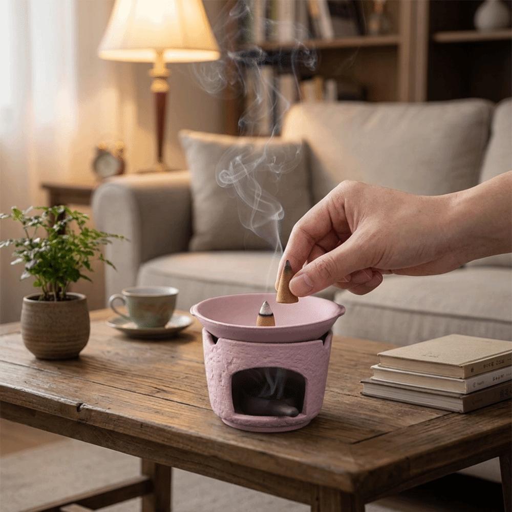 Ceramic Incense Burner Japanese Style Aromatherapy Stove Tea Warmer Tea Oven Tabletop