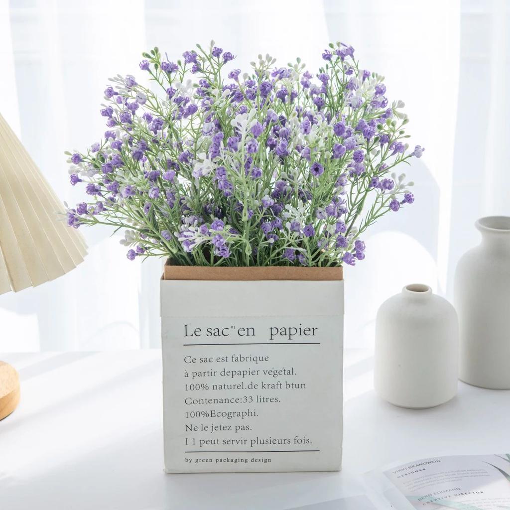 5 forks Artificial Flower Plant Gypsophila Hot sales Wedding Bridal bouquet Christmas Home Decor Vase Diy gift Photography prop