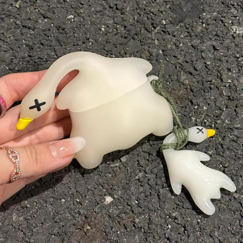 

Меняющий цвет жареный утенок беспроводной Bluetooth зарядный бокс для Airpods 4 мультяшный чехол для наушников