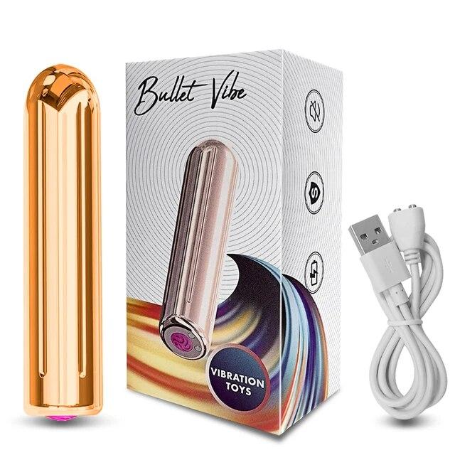 Mini Powerful Bullet Vibrators for Women USB Charging 10 Modes Nipple Clitoris Stimulator Vibrator Female Sex Toys for Adults 18