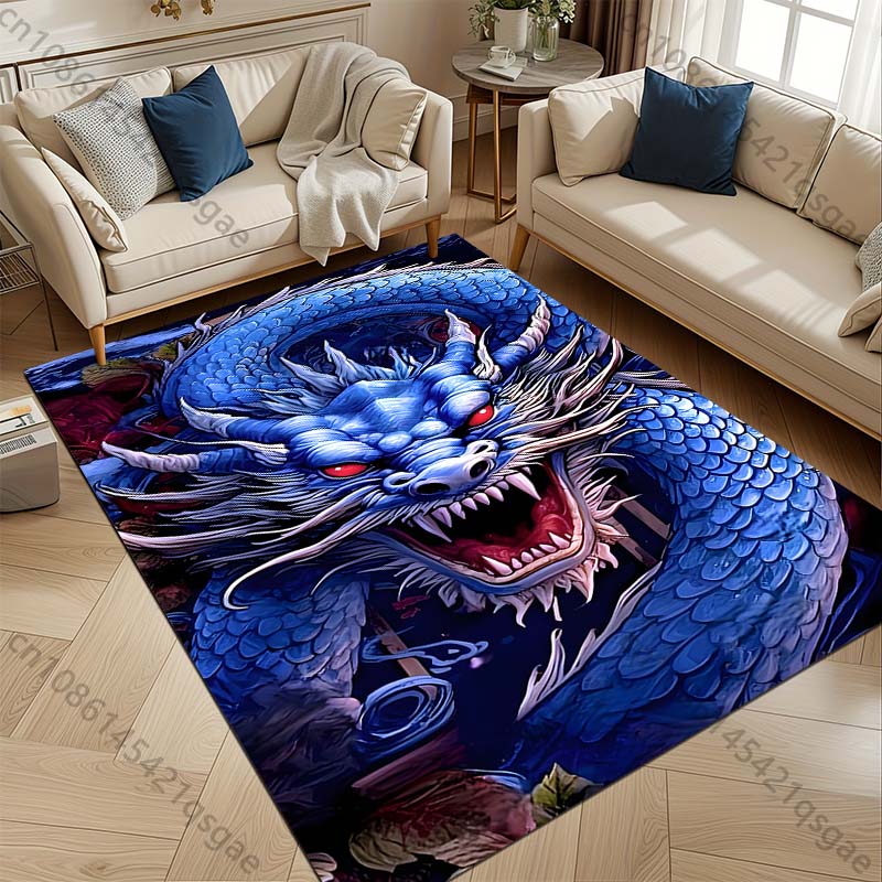 3D HD Printing Mysterious Oriental Dragon Theme Carpet Living Room Bedroom Sofa Office Large Area Mat Home Decor Rug Magic Gift