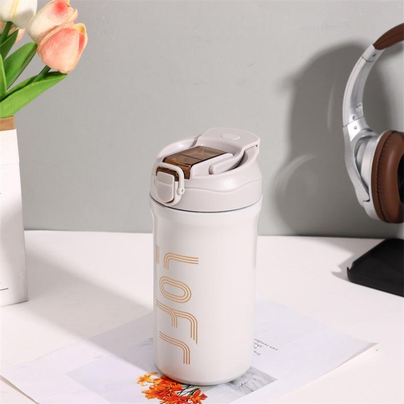 High Value Coffee Cup 316 Stainless Steel Double Drink Thermos Cup Male And Female Students Advertising Gifts Accompanying Water Cup