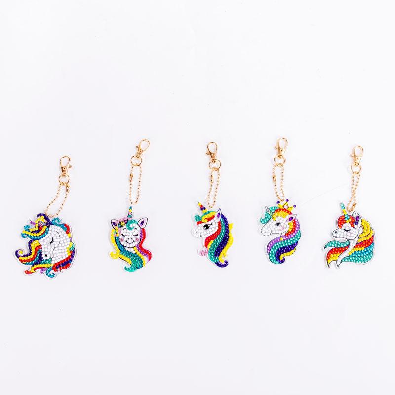 Special-Shaped Brick Diamond Painting Keychain Diy Christmas Series Cartoon Decorative Small Pendant