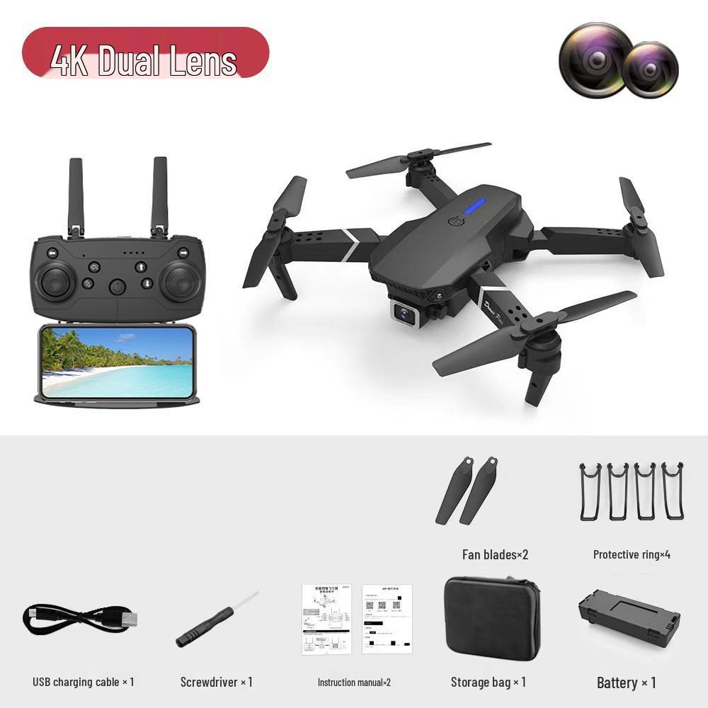 E99D Drop-Resistant Folding Drone Quadcopter with HD Aerial Photography and E88D Light Remote Control for Kids.