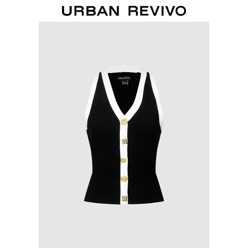 Women s Petite Style Knit Cardigan with Contrast Buttons M