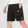 Puma Logo Letter Print Cotton Lace-Up Sports Casual Shorts Men shorts Black 536405-01
