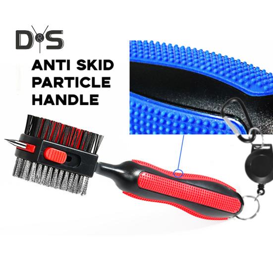 Golfschlägerbürste, Golfschläger-Reinigungswerkzeug mit magnetischem, einziehbarem Karabiner, leichtes Golfzubehör für Herren, Outdoor-Sport