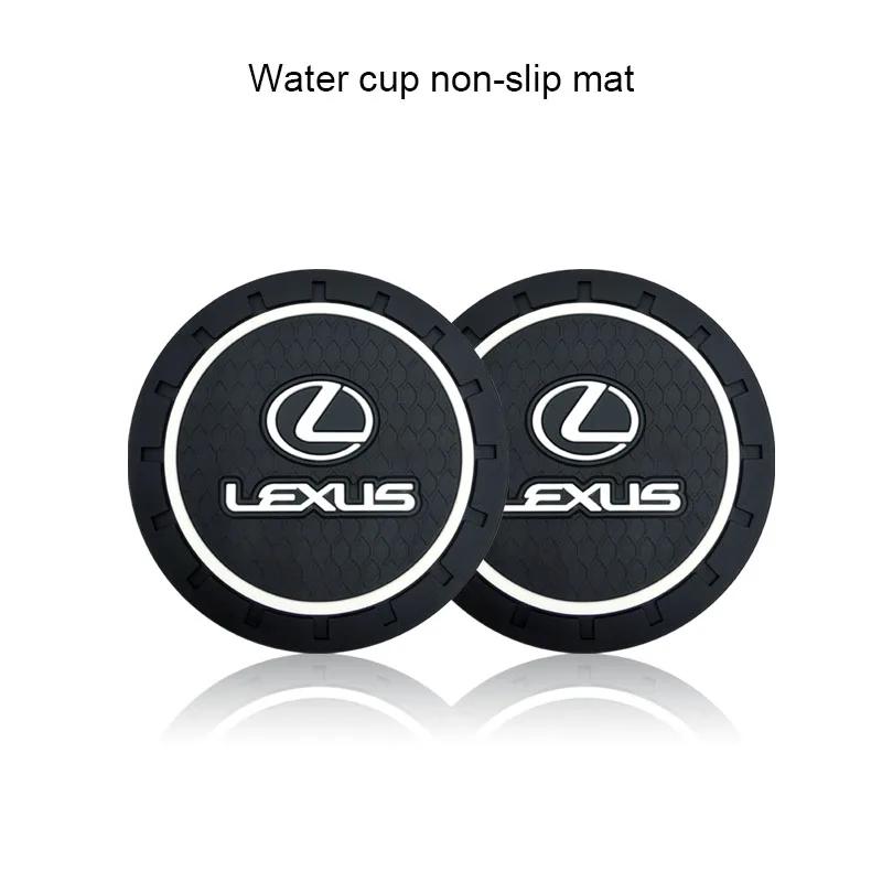 2026 Hot Interior Stickers Car Goods Car Anti Slip Coaster Anti-noise Water Cup Pad Cushion For Lexus RX 300 IS 250 300 GX 400 4