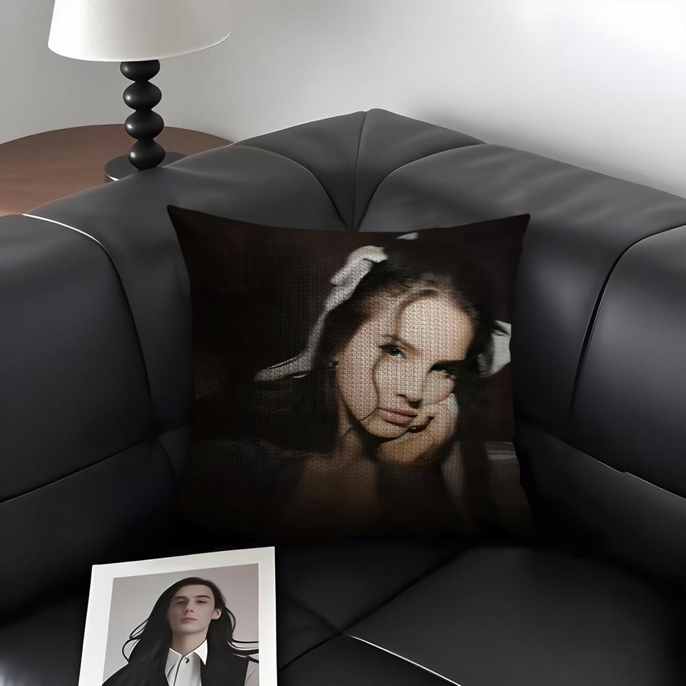 LLana DelL Ray Singer Cushion Cover Natural Linen Organic Fabric DoubleSided Printing Sofa Home Decor Gift Pillow Case