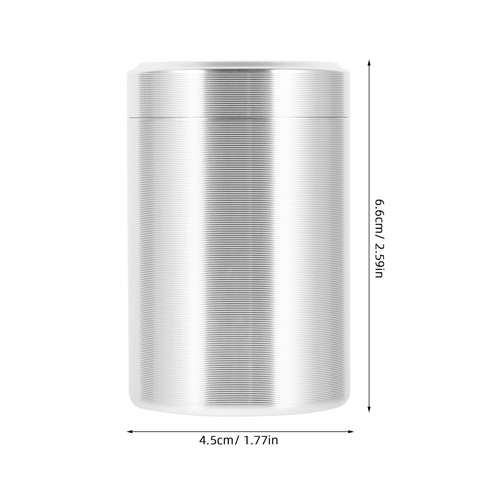 2Pcs Tea Canister Metal Food Canister Small Airtight Storage Jar Multi-Use Tea Storage Container Coffee Sugar Spice Holder серебряный