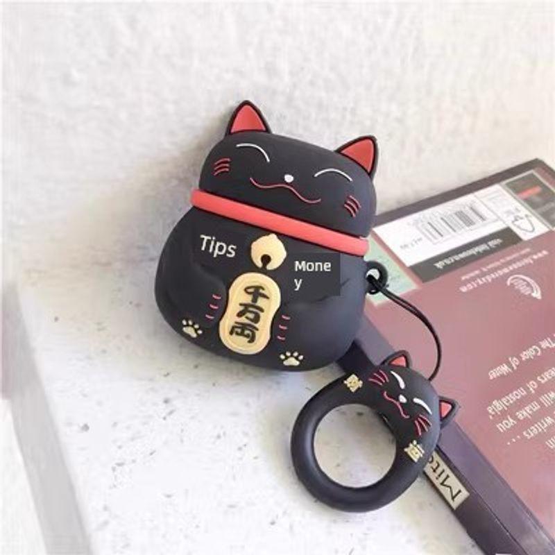 

19.9 Yuan Optional New Year Dragon Year Creative Cute Lucky Cat Suitable for Apple Airpods1/2 Protective Case Airpods3 Generation Earphone Case Pro Apple Airpods Pro Black Lucky Cat
