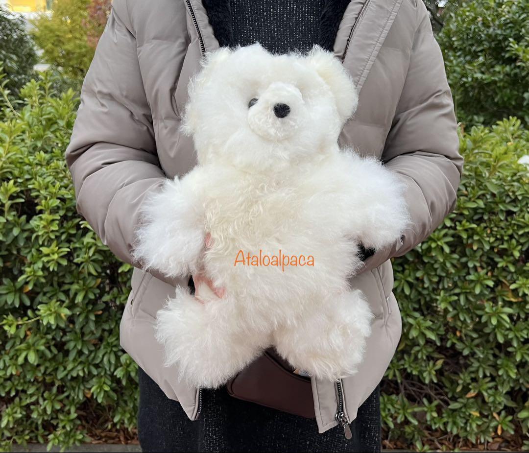 

[USED] Alpaca Teddy Bear, 100% Baby Alpaca, Large Size