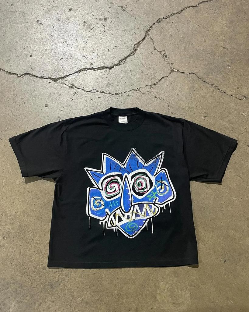 Hip Hop Portrait Graphic Printed Tshirt Short Sleeve Tops 2026 Loose Street Mens Cotton Streetwear Harajuku Oversized TShirt