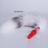 Soft Silicone Animal-Inspired Tail with Real Hair for Erotic Cosplay and Adult Play