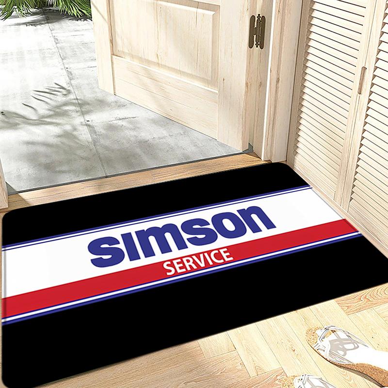 Floor Mat Simsons Motor Non-slip Foot Rug for Entryway Hallway Carpet Kitchen Water Absorbed Rugs Fluffy Bedside Mats Home Decor