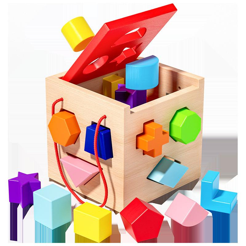 Wooden Shape Matching Puzzle Toy For Kids Educational Playroom Learning