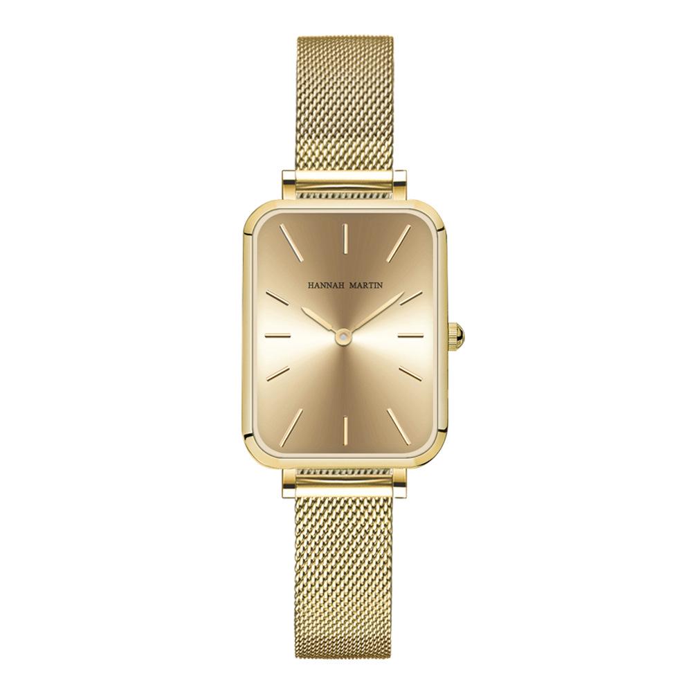 Japanese Movement Retro Square Dial Waterproof Women's Watch - Light Luxury, Fashionable, Casual Design