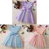 Girl Summer Princess Dress With Glitter Tulle Fabric For Toddler Birthday Party