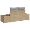 Garden Sofa Beige 184 X 62 X 85 Cm Poly Rattan
