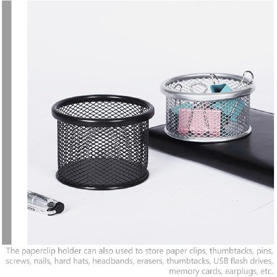 Operitacx 4Pcs Paper Clip Holders Mesh Paper Clip Holder Paperclip Dispenser Paper Clip Organizer Binder Clip Bobby Pin Hair Clip Holder for Desk