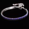 Zircon Adjustable Tennis Bracelet, Luxury Women's Jewelry with Full Diamond Design
